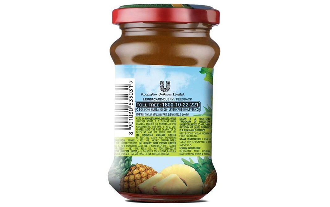 Kissan Pineapple Jam    Glass Jar  200 grams